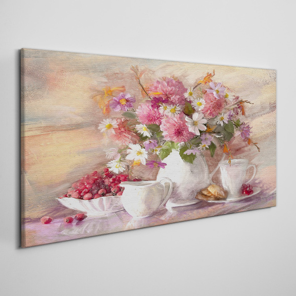 Tableau toile imprimée Composition florale sur la table