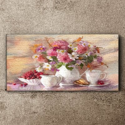 Tableau toile imprimée Composition florale sur la table