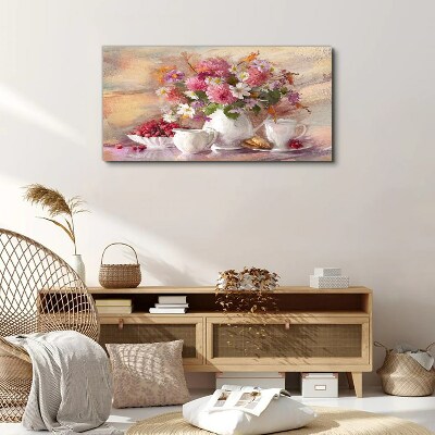 Tableau toile imprimée Composition florale sur la table