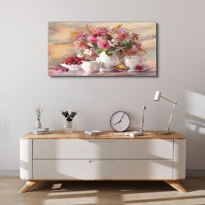 Tableau toile imprimée Composition florale sur la table