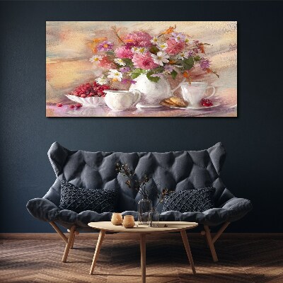 Tableau toile imprimée Composition florale sur la table