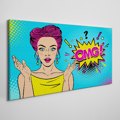 Tableau toile imprimée La surprise dans le Pop Art