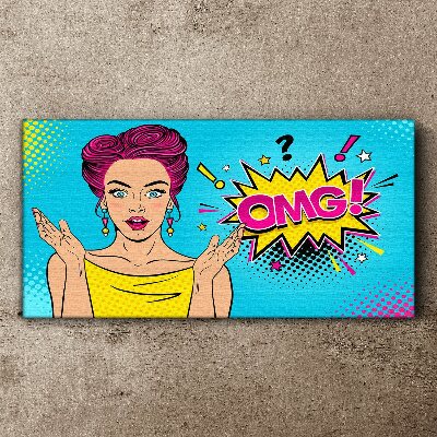 Tableau toile imprimée La surprise dans le Pop Art