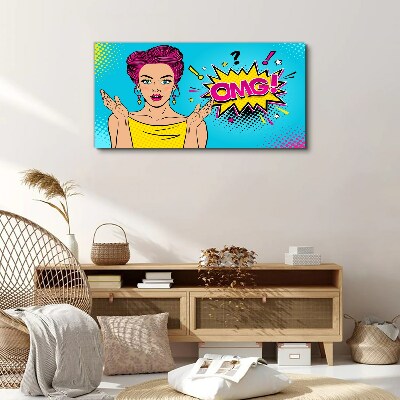 Tableau toile imprimée La surprise dans le Pop Art