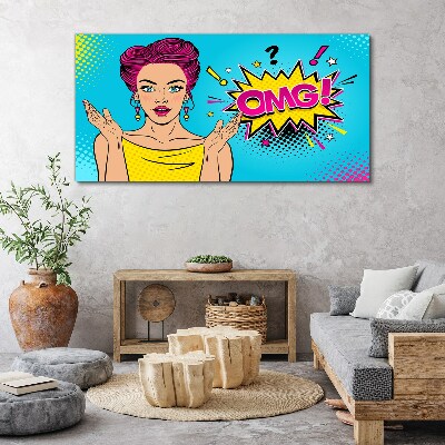 Tableau toile imprimée La surprise dans le Pop Art