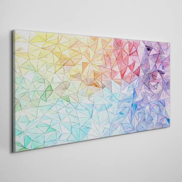 Tableau imprimé sur toile Mosaïque colorée de triangles