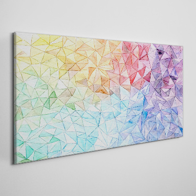 Tableau imprimé sur toile Mosaïque colorée de triangles