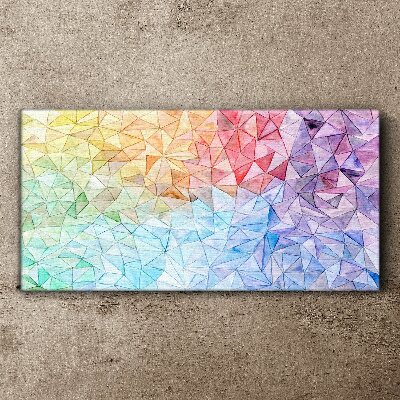 Tableau imprimé sur toile Mosaïque colorée de triangles