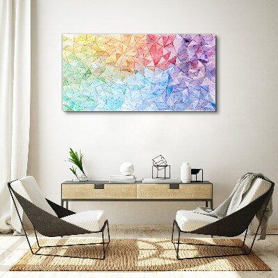 Tableau imprimé sur toile Mosaïque colorée de triangles