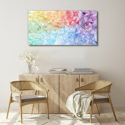 Tableau imprimé sur toile Mosaïque colorée de triangles
