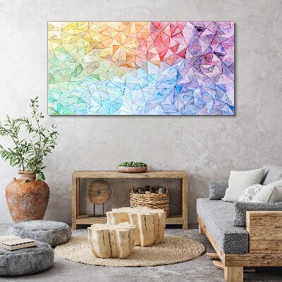 Tableau imprimé sur toile Mosaïque colorée de triangles