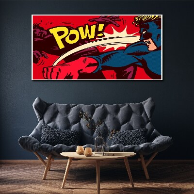 Tableau toile imprimée Super-héros en action