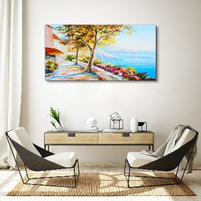 Tableau imprimé sur toile Paysage balnéaire d'été