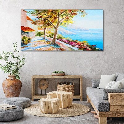 Tableau imprimé sur toile Paysage balnéaire d'été