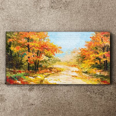Tableau sur toile Allée d'automne