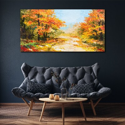 Tableau sur toile Allée d'automne