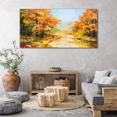 Tableau sur toile Allée d'automne