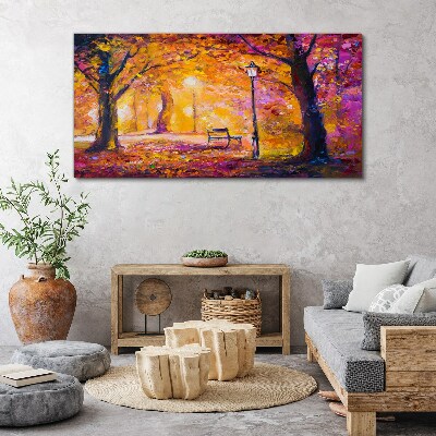 Tableau imprimé sur toile Automne doré dans le parc