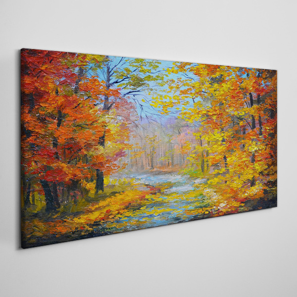 Tableau toile imprimée Paysage d'automne dans la forêt