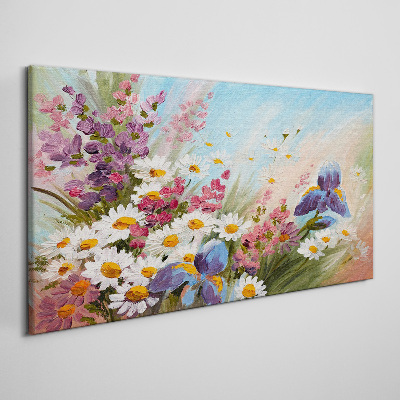 Tableau imprimé sur toile Un bouquet de fleurs printanières au soleil