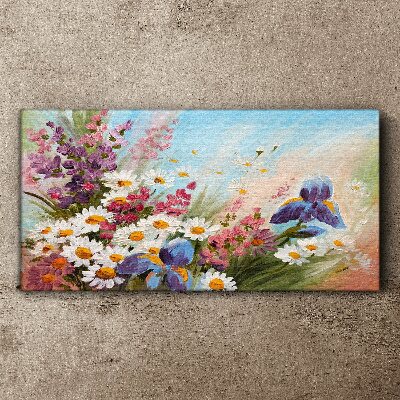 Tableau imprimé sur toile Un bouquet de fleurs printanières au soleil