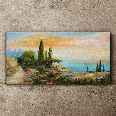Tableau sur toile Un paysage balnéaire paisible