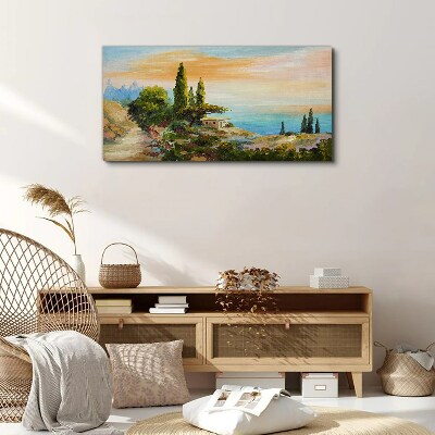 Tableau sur toile Un paysage balnéaire paisible