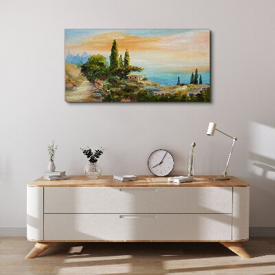 Tableau sur toile Un paysage balnéaire paisible