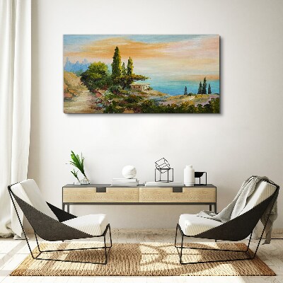 Tableau sur toile Un paysage balnéaire paisible