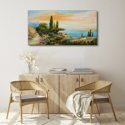 Tableau sur toile Un paysage balnéaire paisible