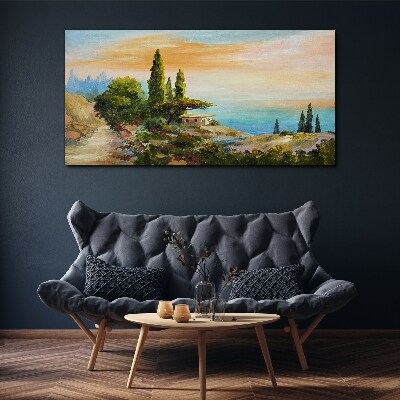 Tableau sur toile Un paysage balnéaire paisible