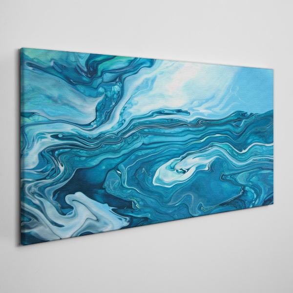 Tableau toile imprimée Vagues de l'océan dans des tons de bleu