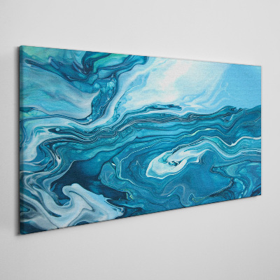 Tableau toile imprimée Vagues de l'océan dans des tons de bleu