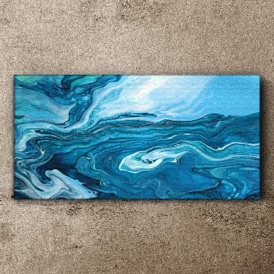 Tableau toile imprimée Vagues de l'océan dans des tons de bleu