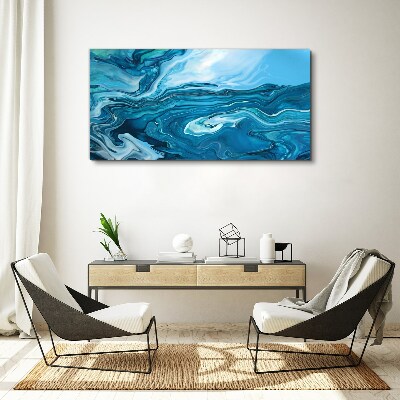 Tableau toile imprimée Vagues de l'océan dans des tons de bleu