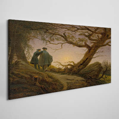 Tableau toile imprimée Coucher de soleil sur le paysage