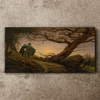 Tableau toile imprimée Coucher de soleil sur le paysage