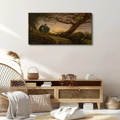 Tableau toile imprimée Coucher de soleil sur le paysage