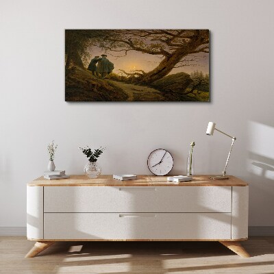 Tableau toile imprimée Coucher de soleil sur le paysage