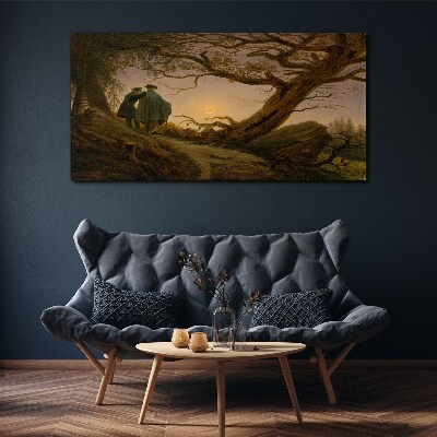 Tableau toile imprimée Coucher de soleil sur le paysage