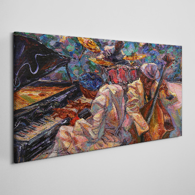 Tableau toile imprimée Une rencontre musicale en couleurs