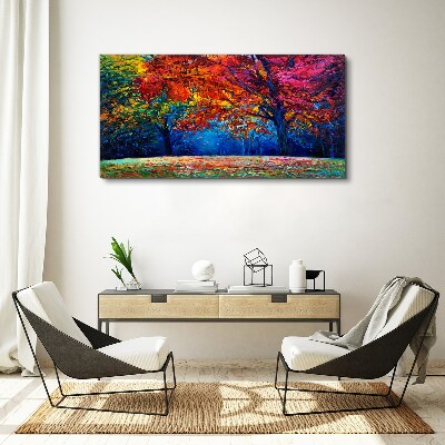 Tableau imprimé sur toile Paysage d'automne coloré