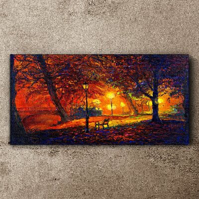 Tableau sur toile Automne doré dans le parc