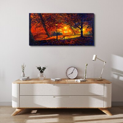 Tableau sur toile Automne doré dans le parc