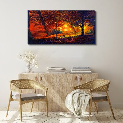 Tableau sur toile Automne doré dans le parc