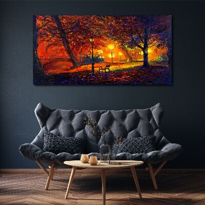 Tableau sur toile Automne doré dans le parc