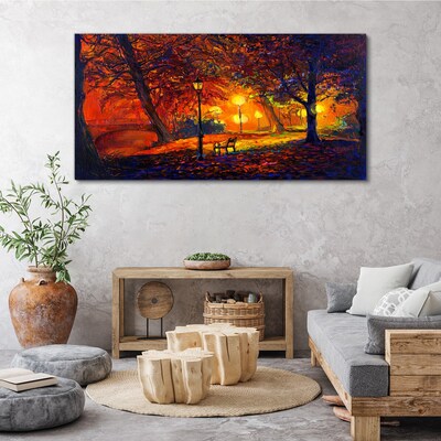 Tableau sur toile Automne doré dans le parc