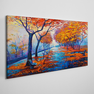 Tableau imprimé sur toile Allée d'automne
