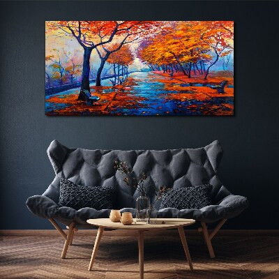 Tableau imprimé sur toile Allée d'automne