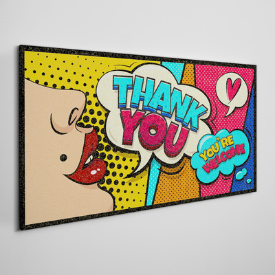 Tableau imprimé sur toile Pop Art : Expression de gratitude